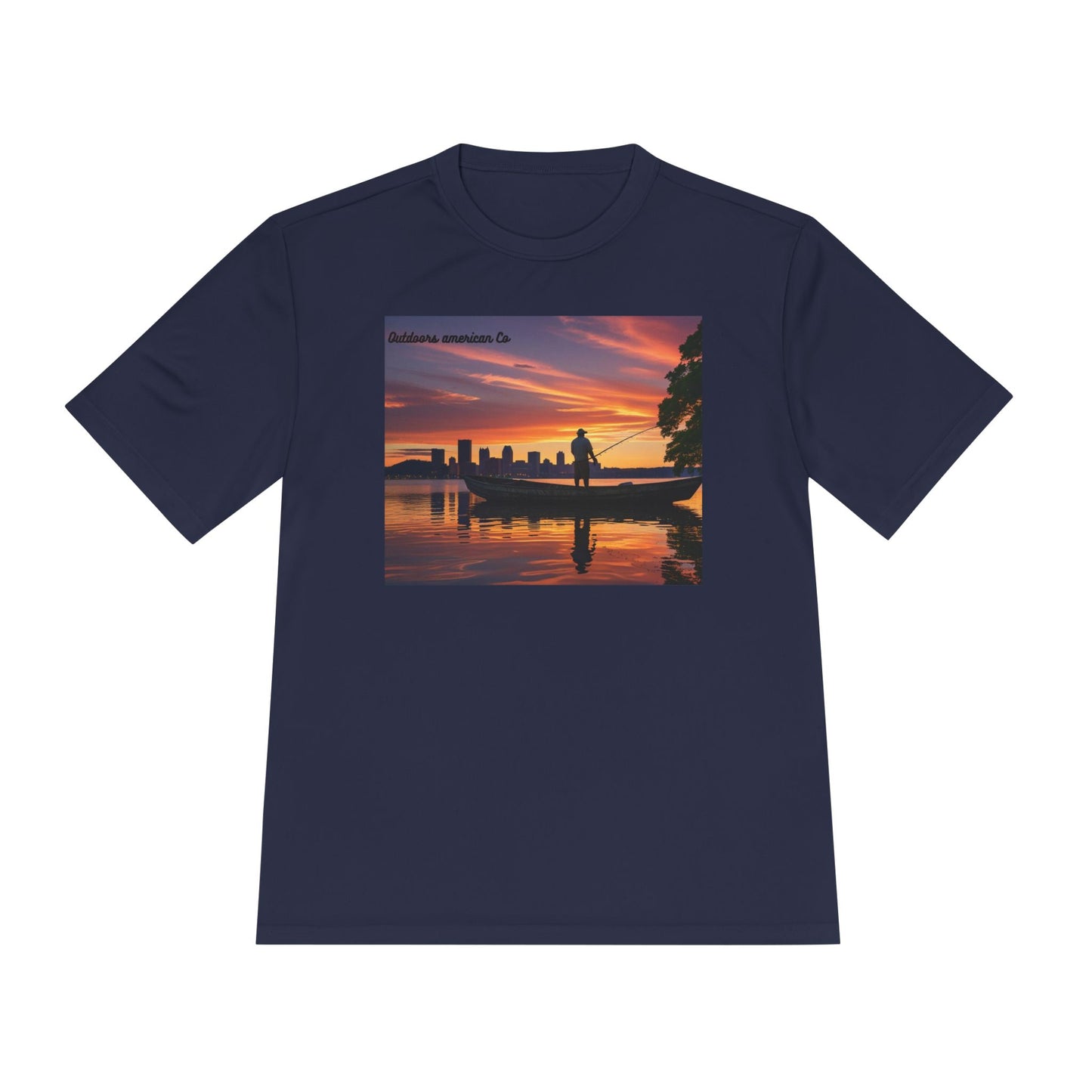 Sunset Boat Trip Athletic Tee