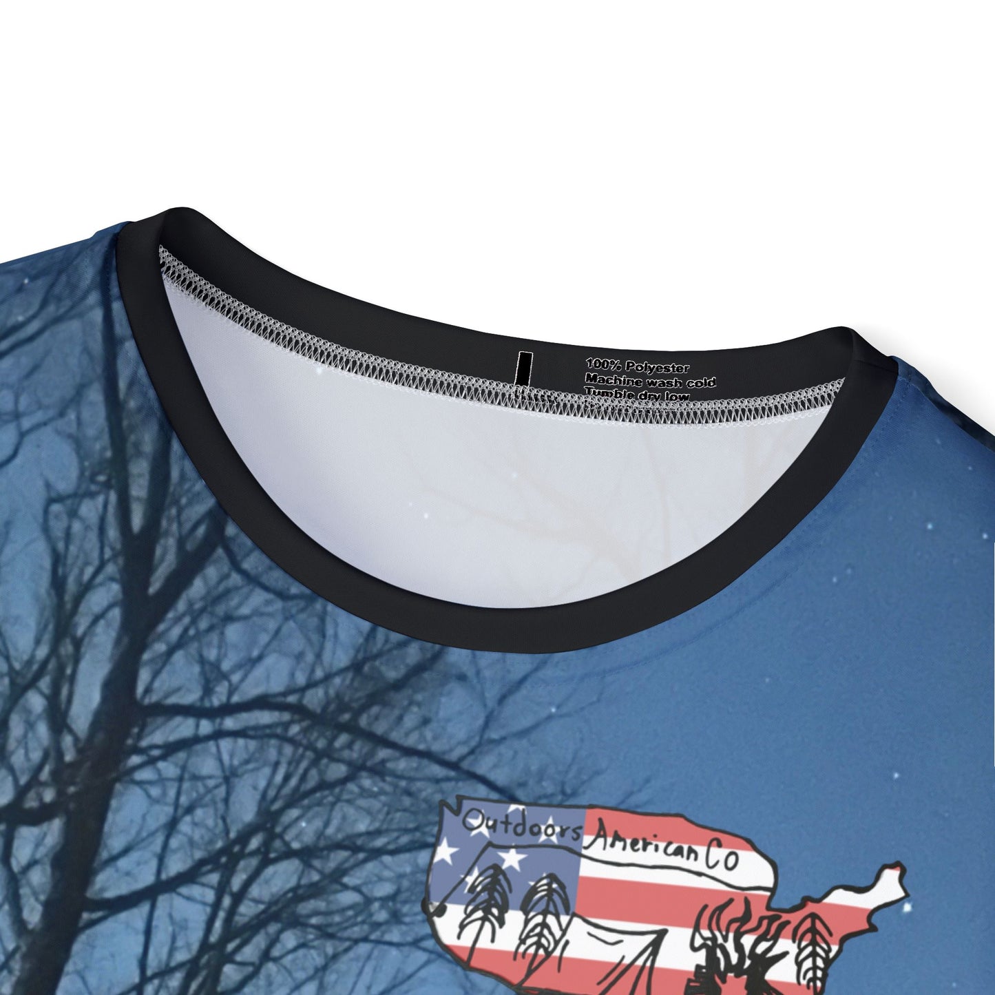 Dusk Trees Athletic Shirt
