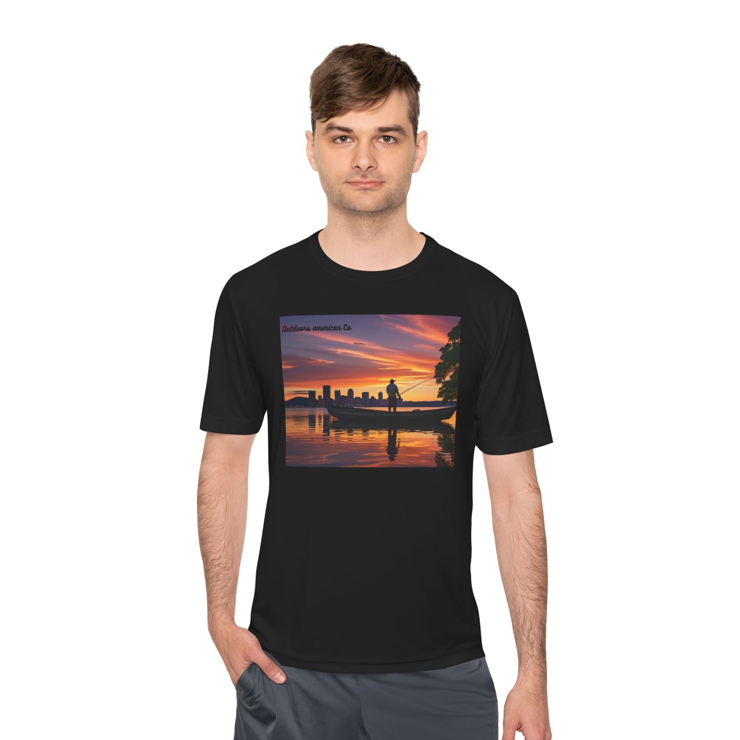 Sunset Boat Trip Athletic Tee