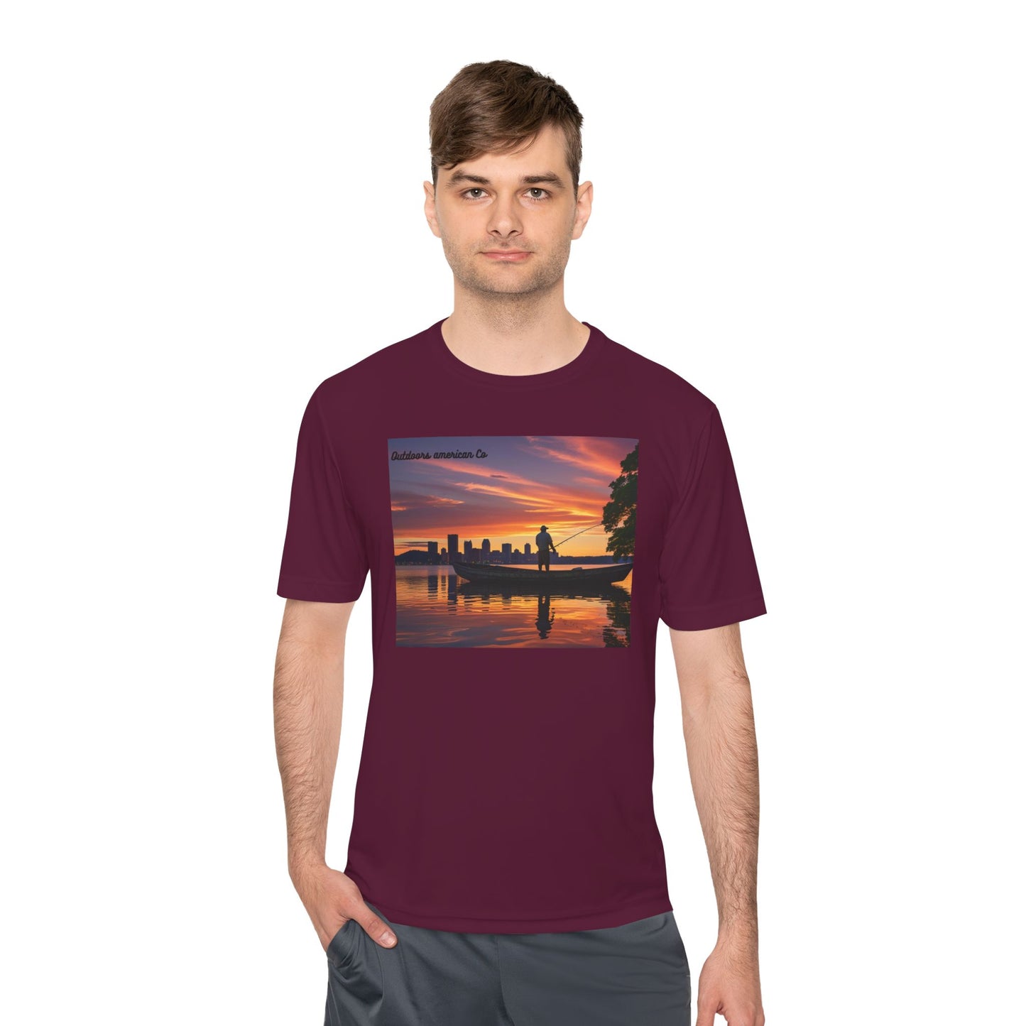Sunset Boat Trip Athletic Tee