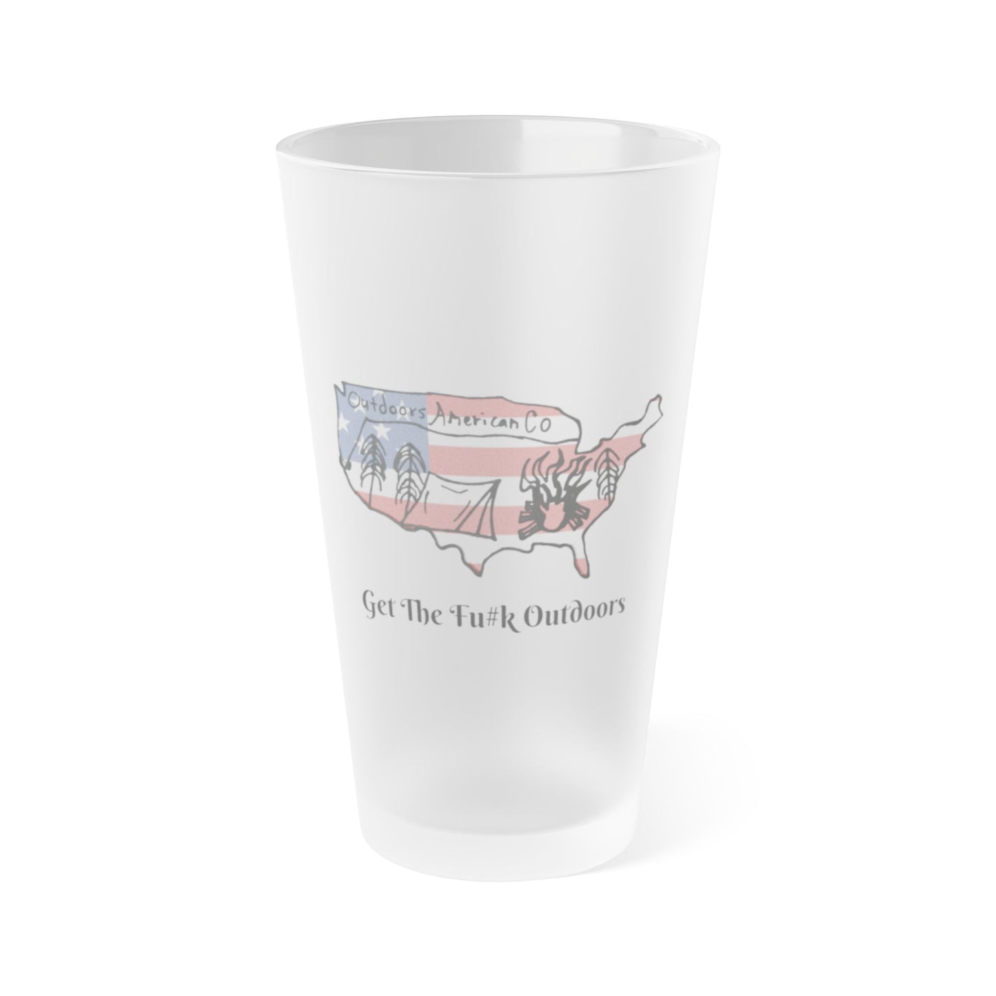 Frosted GTFO Pint Glass