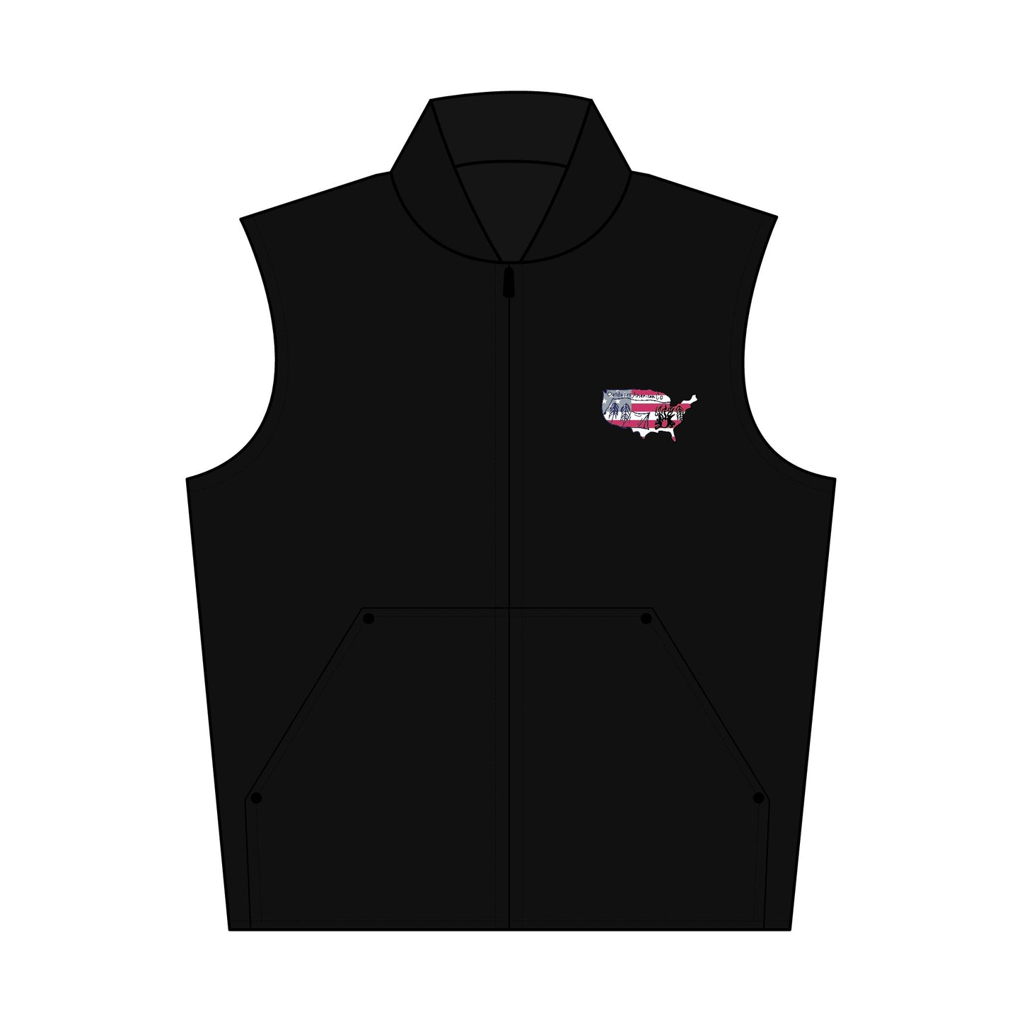 Washed Duck Cloth Vest