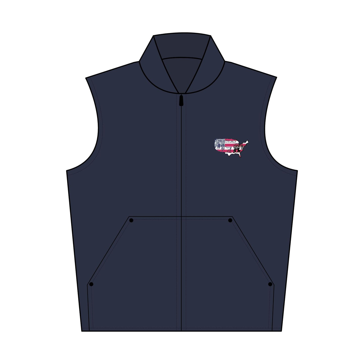 Washed Duck Cloth Vest