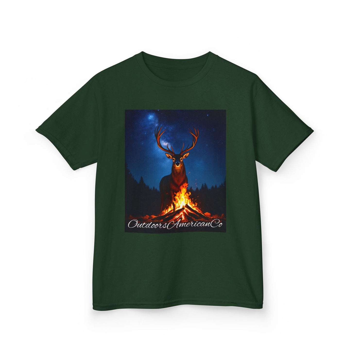 Kids Deer Night Fire Tee