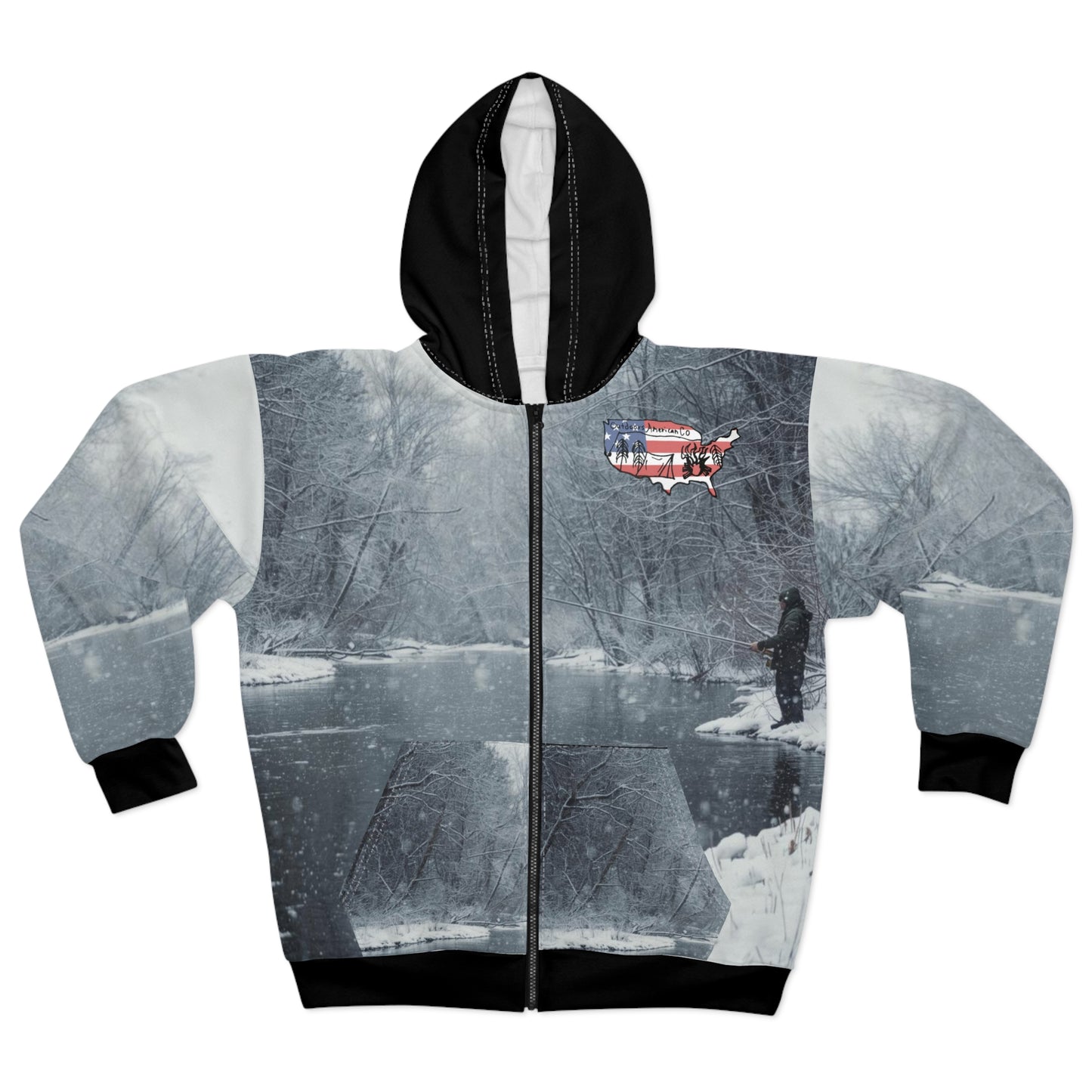 Snowy Creek Fishin Zip Hoodie
