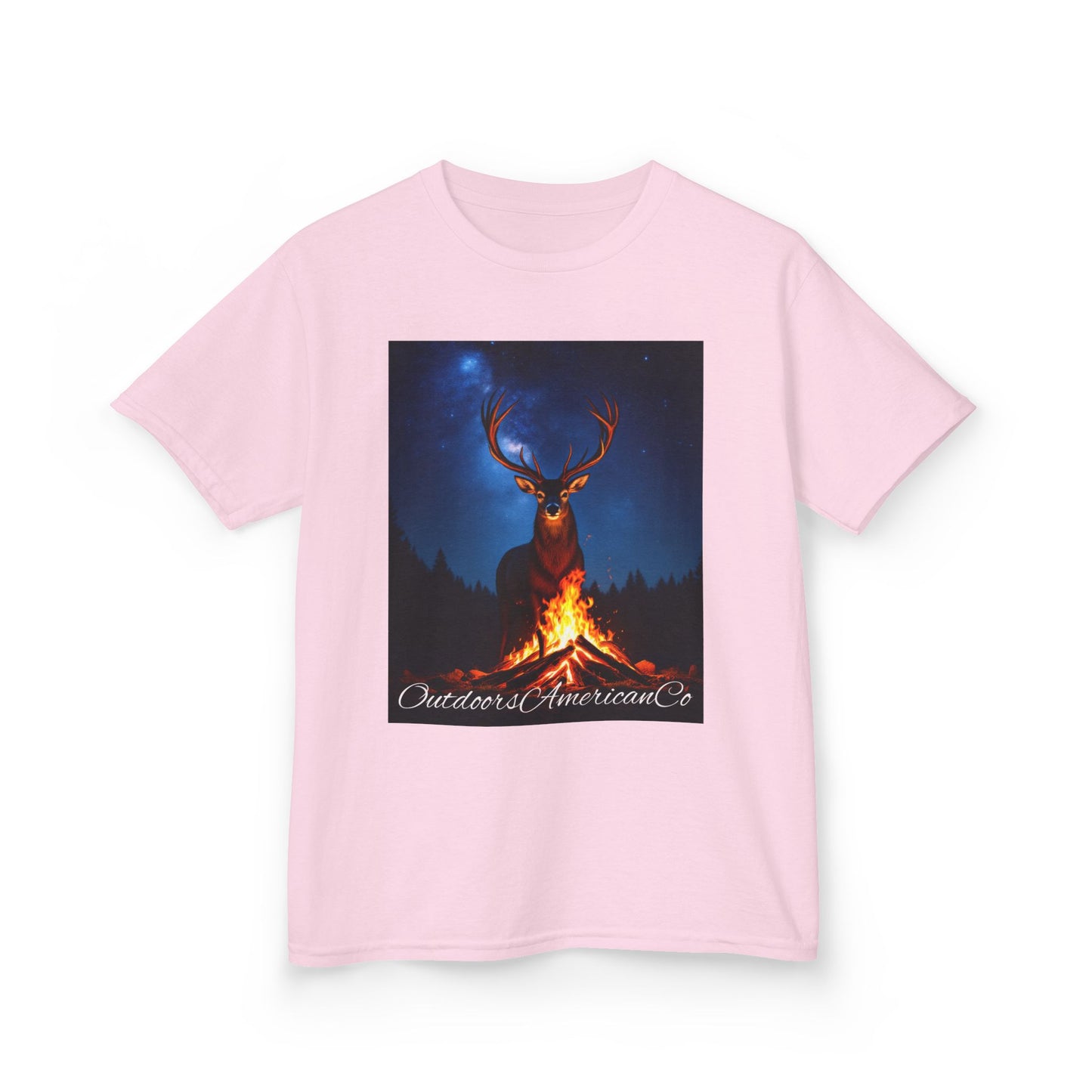 Kids Deer Night Fire Tee