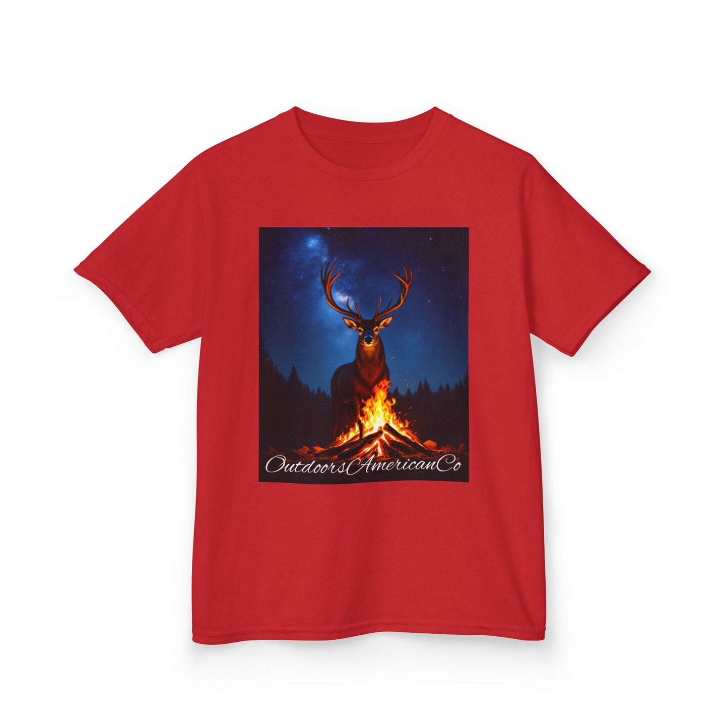 Kids Deer Night Fire Tee