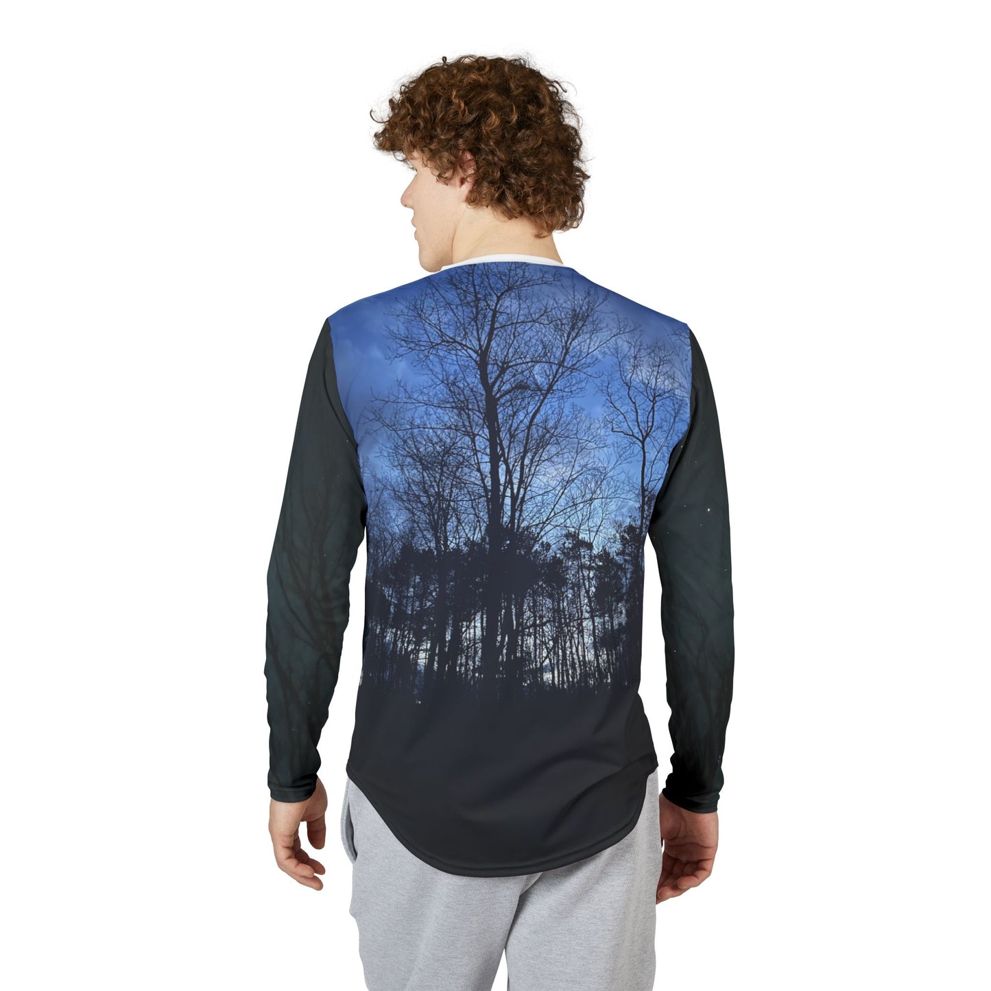 Camp Night Fishing Moisture-Wicking Long Athletic Sleeve Shirt