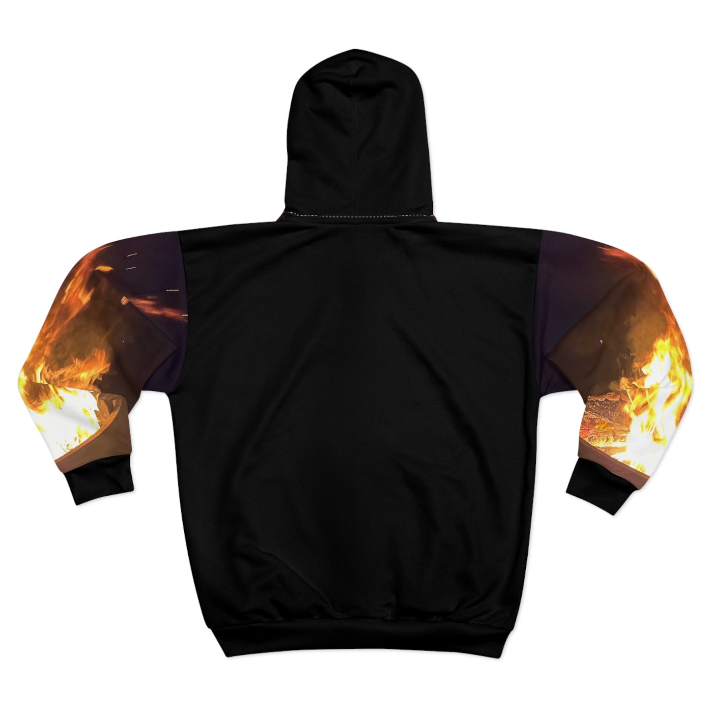 Firepit Flames Zip Hoodie