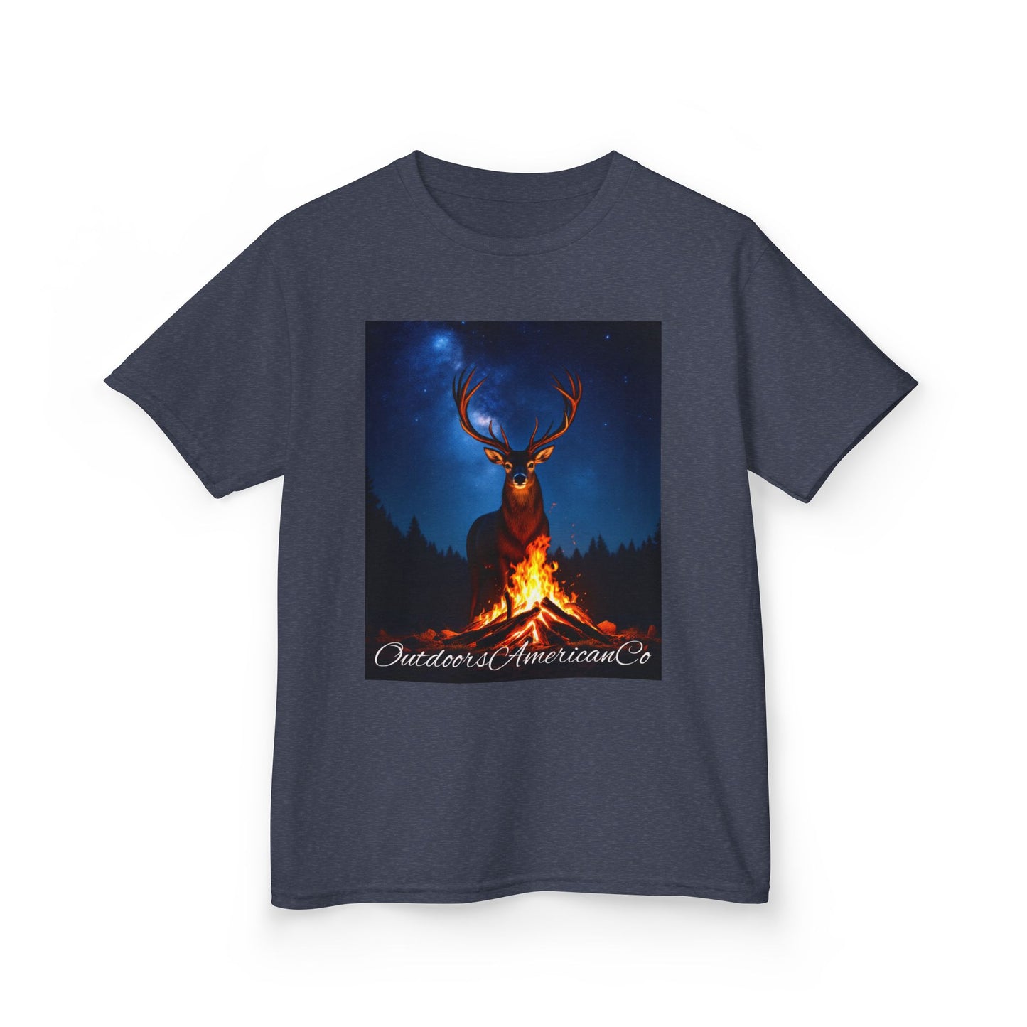 Kids Deer Night Fire Tee