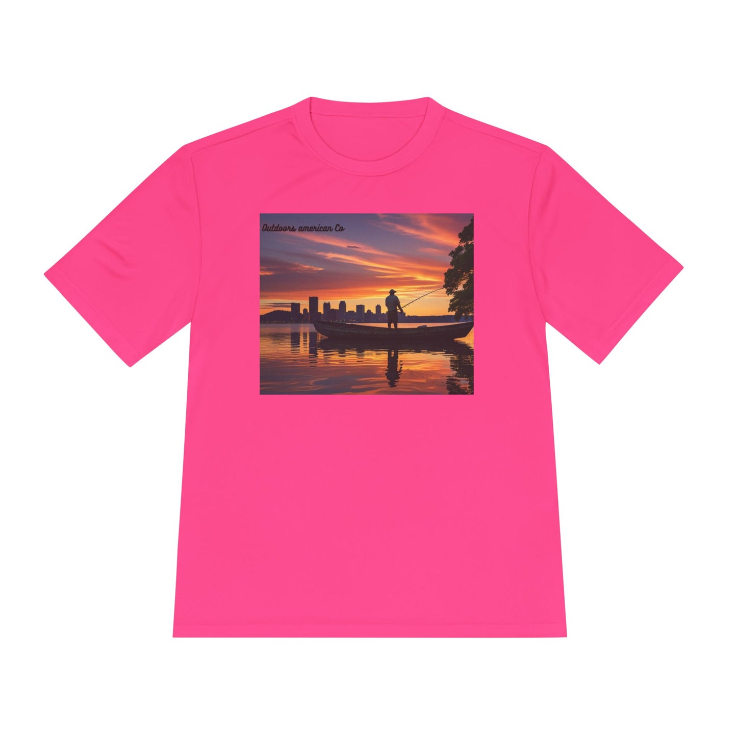 Sunset Boat Trip Athletic Tee