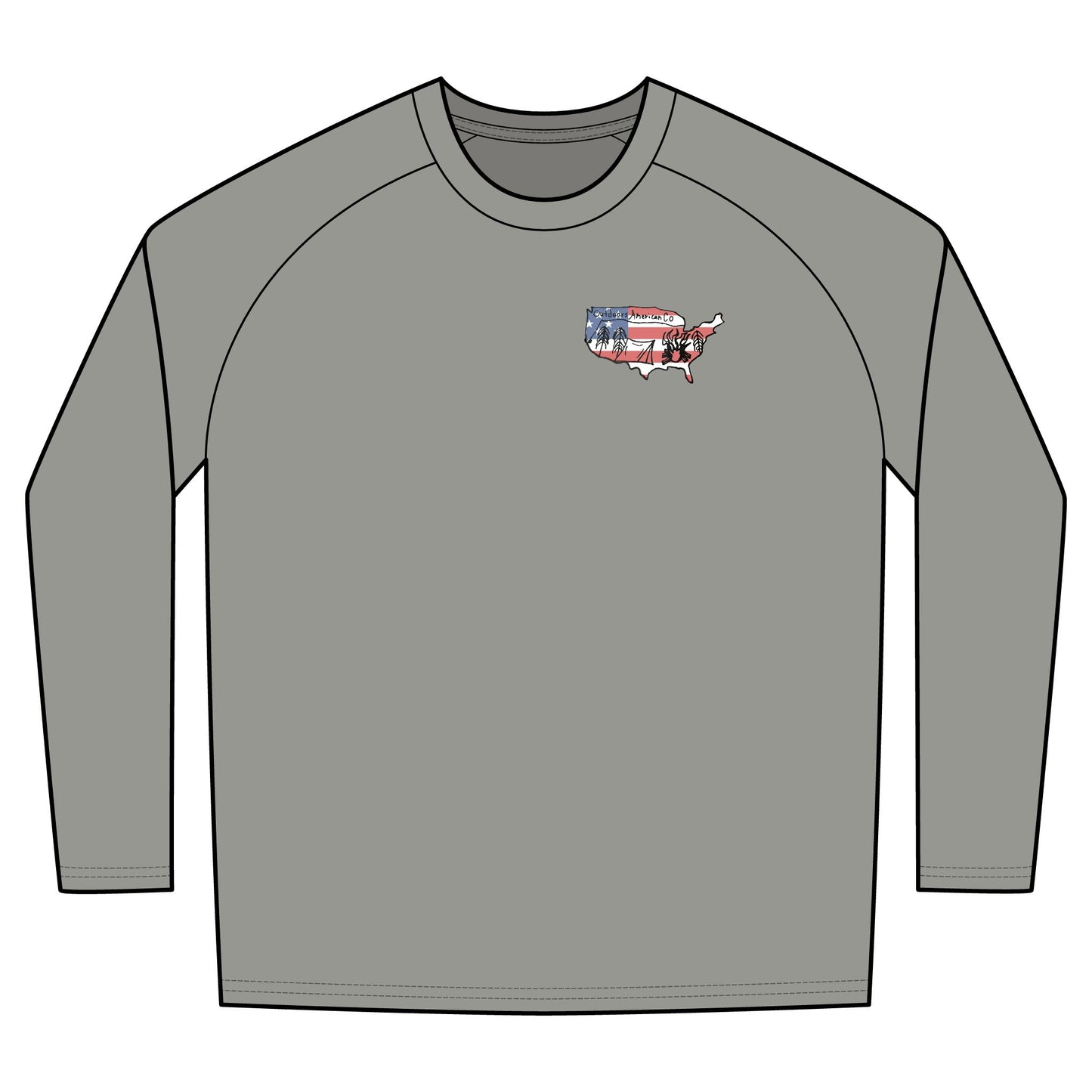 Long Camo Sleeved Logo Fishing Shirt