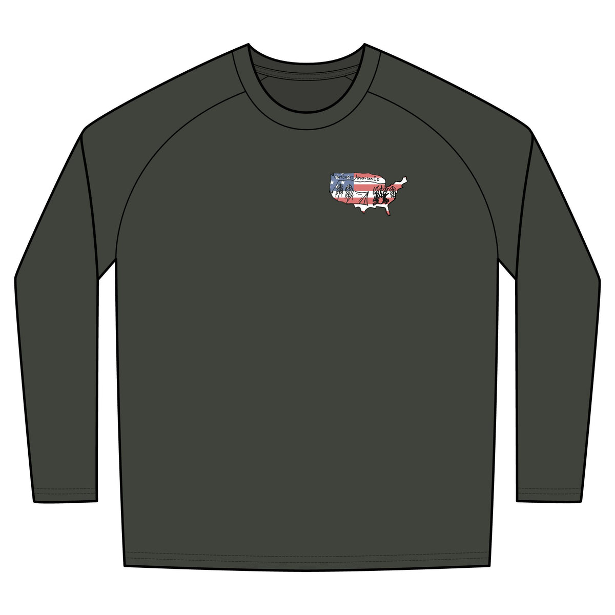 Long Camo Sleeved Logo Fishing Shirt