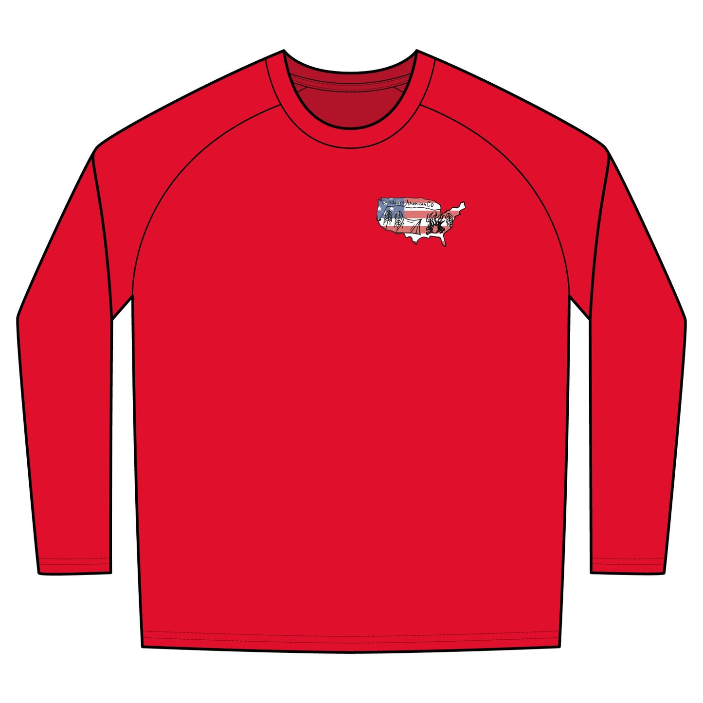 Long Camo Sleeved Logo Fishing Shirt