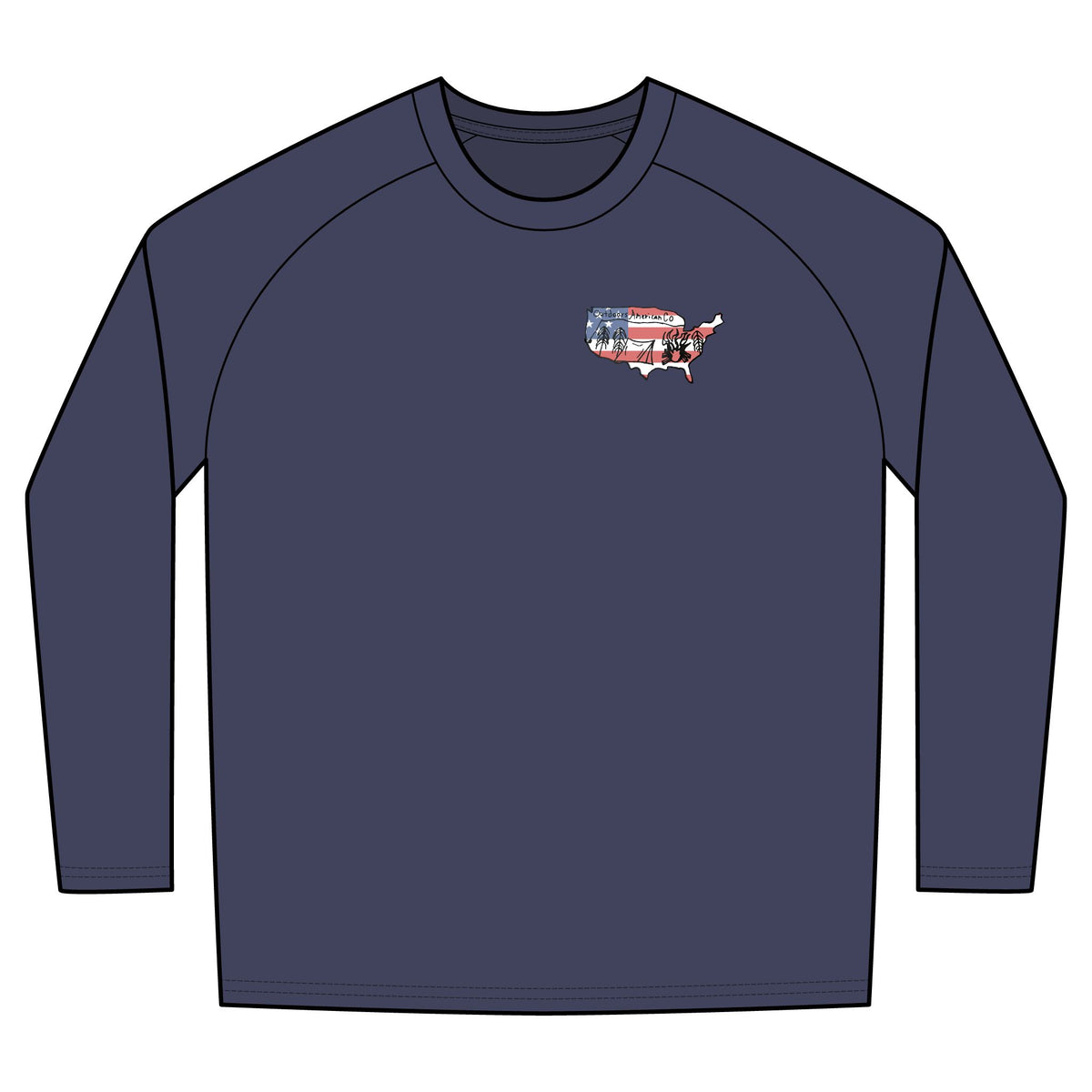 Long Camo Sleeved Logo Fishing Shirt