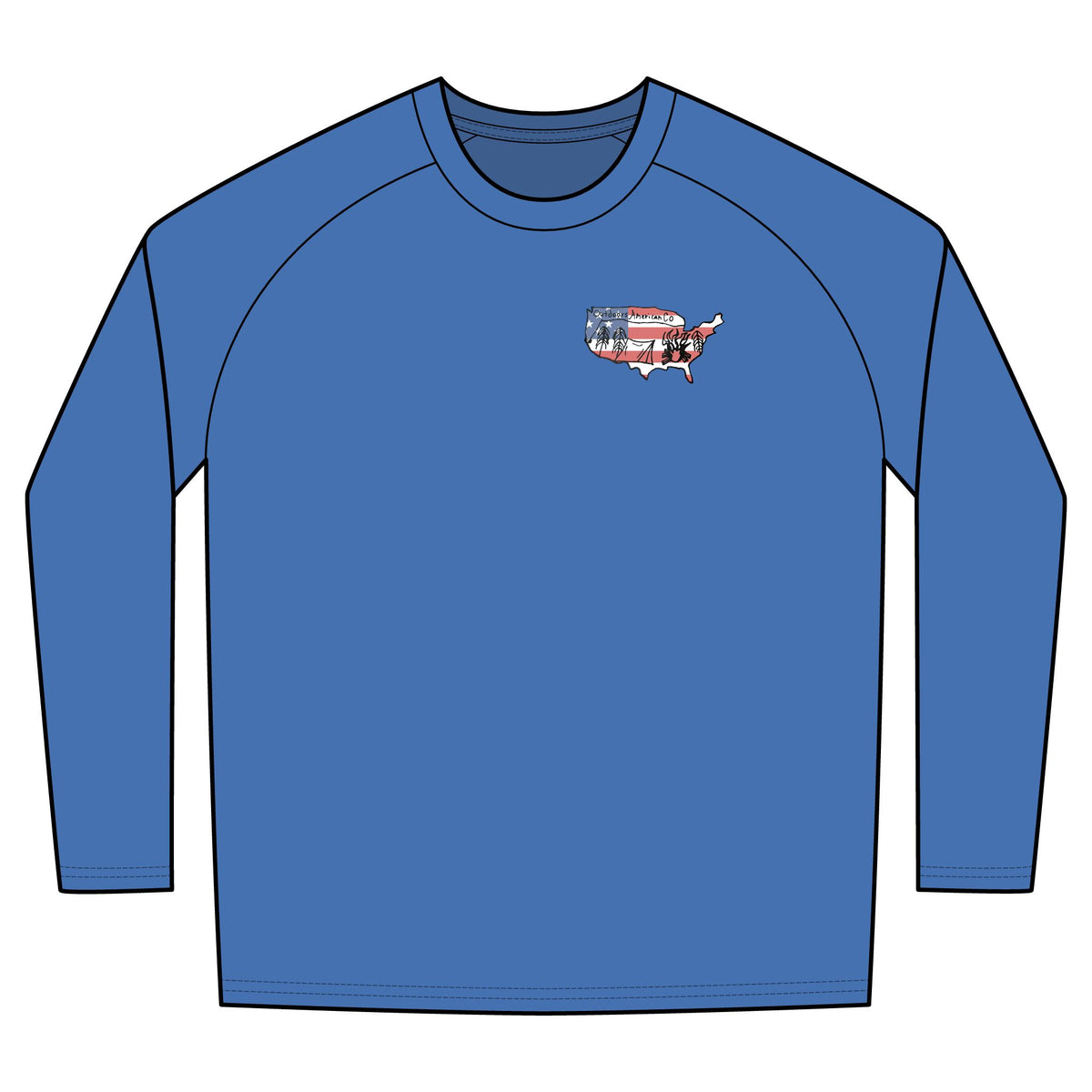 Long Camo Sleeved Logo Fishing Shirt