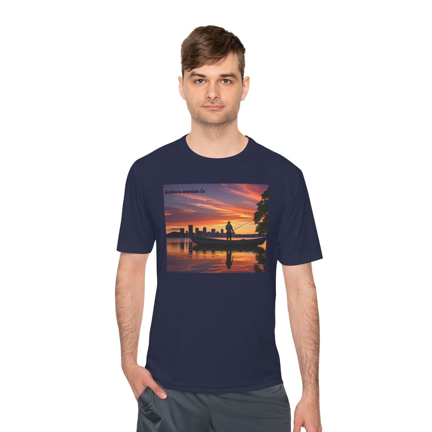 Sunset Boat Trip Athletic Tee