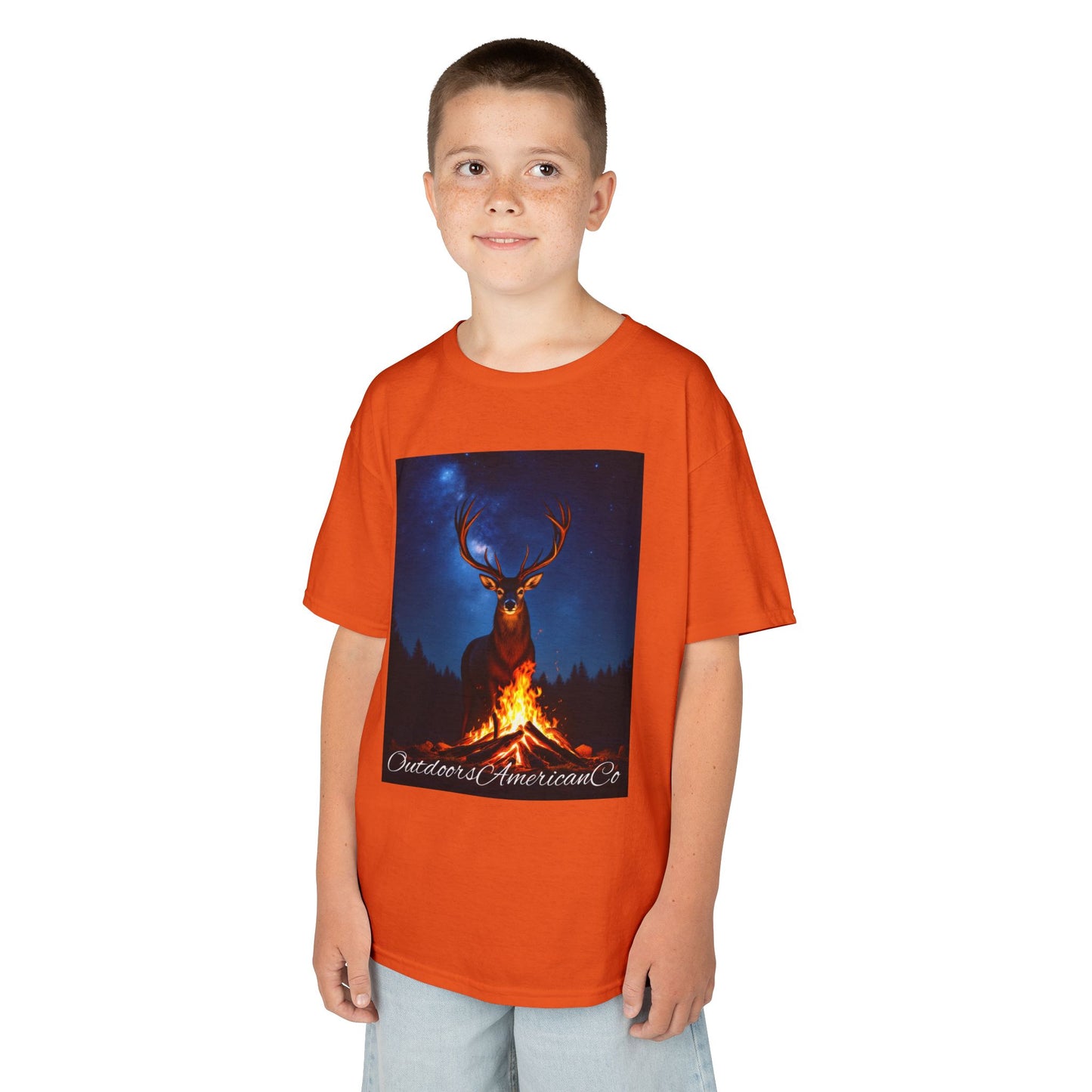 Kids Deer Night Fire Tee