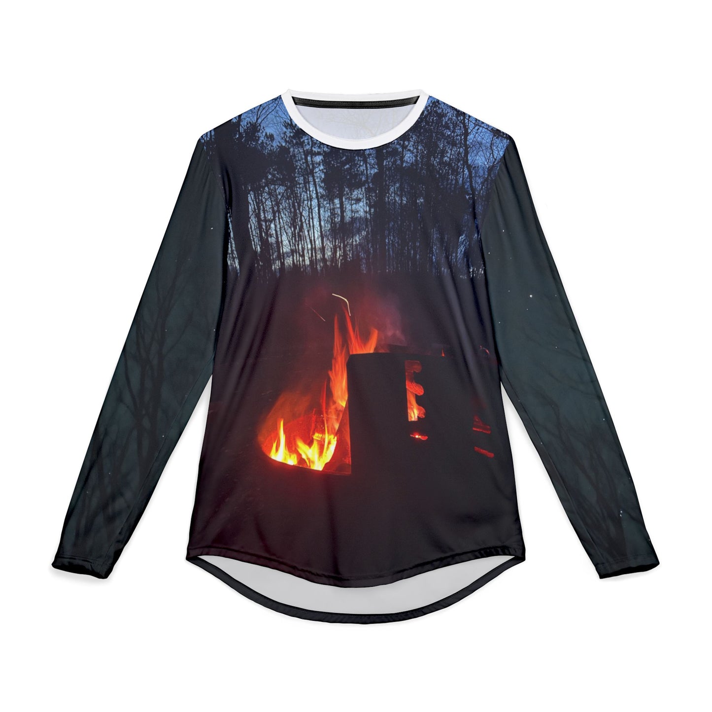 Camp Night Fishing Moisture-Wicking Long Athletic Sleeve Shirt