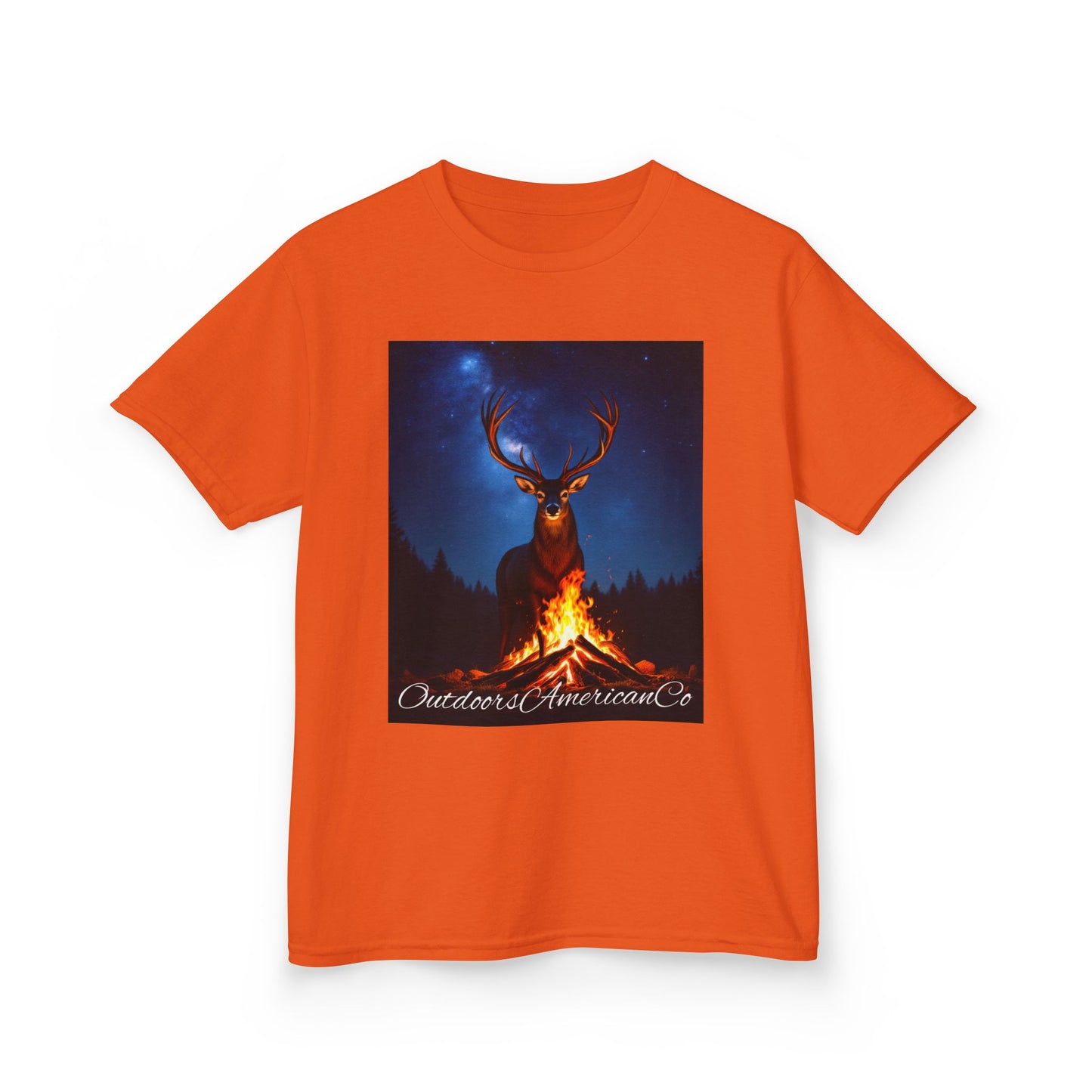 Kids Deer Night Fire Tee