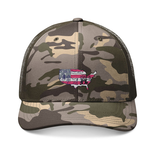 Camo Trucker Style Hat