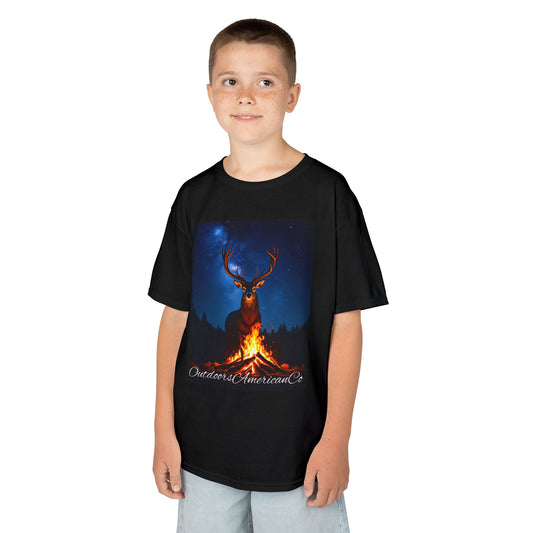 Kids Deer Night Fire Tee